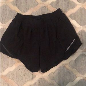 Plain black lululemon shorts